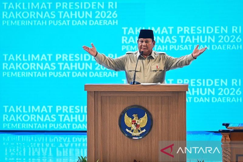 Rakornas 2026, Prabowo tekankan kewaspadaan global dan sikap non-blok