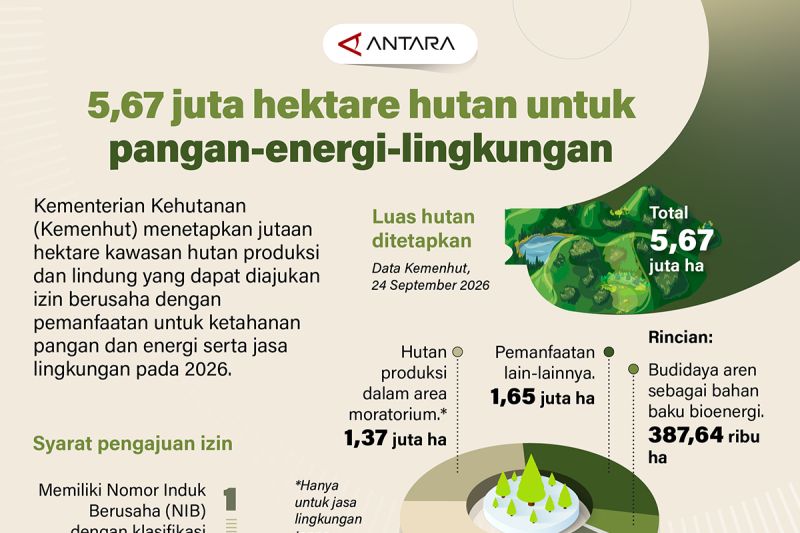 5,67 juta hektare hutan untuk pangan-energi-lingkungan